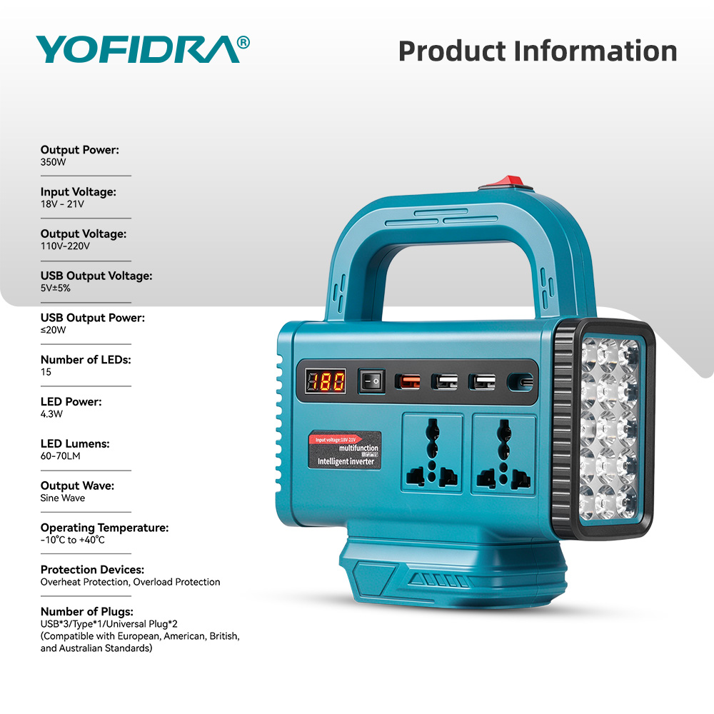 YOFIDRA 220V Portable Power In - Ac Outdoor Power 评论和价格
